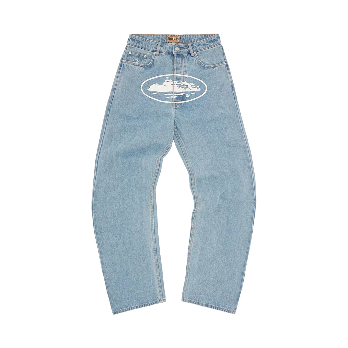 Corteiz Alcatraz Baggy Jeans 'Washed Blue'