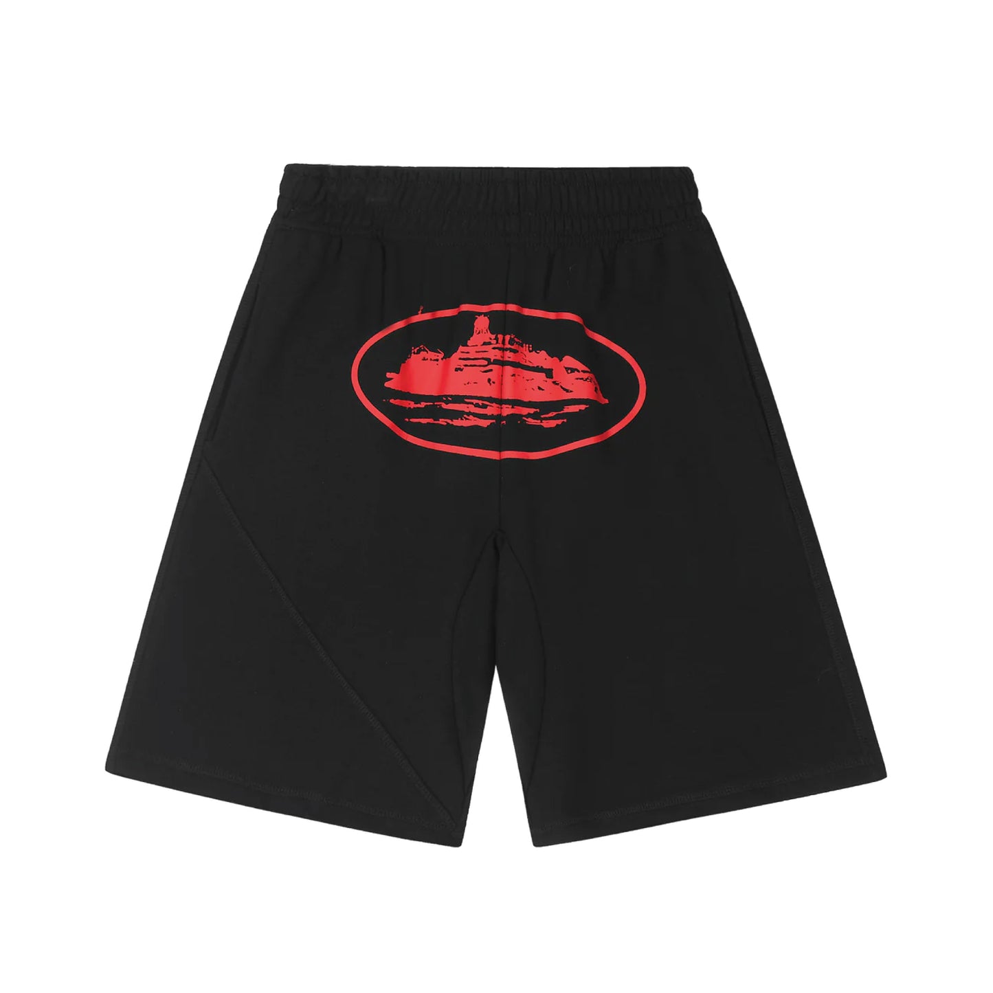 Corteiz Alcatraz Shorts 'Black/Red'