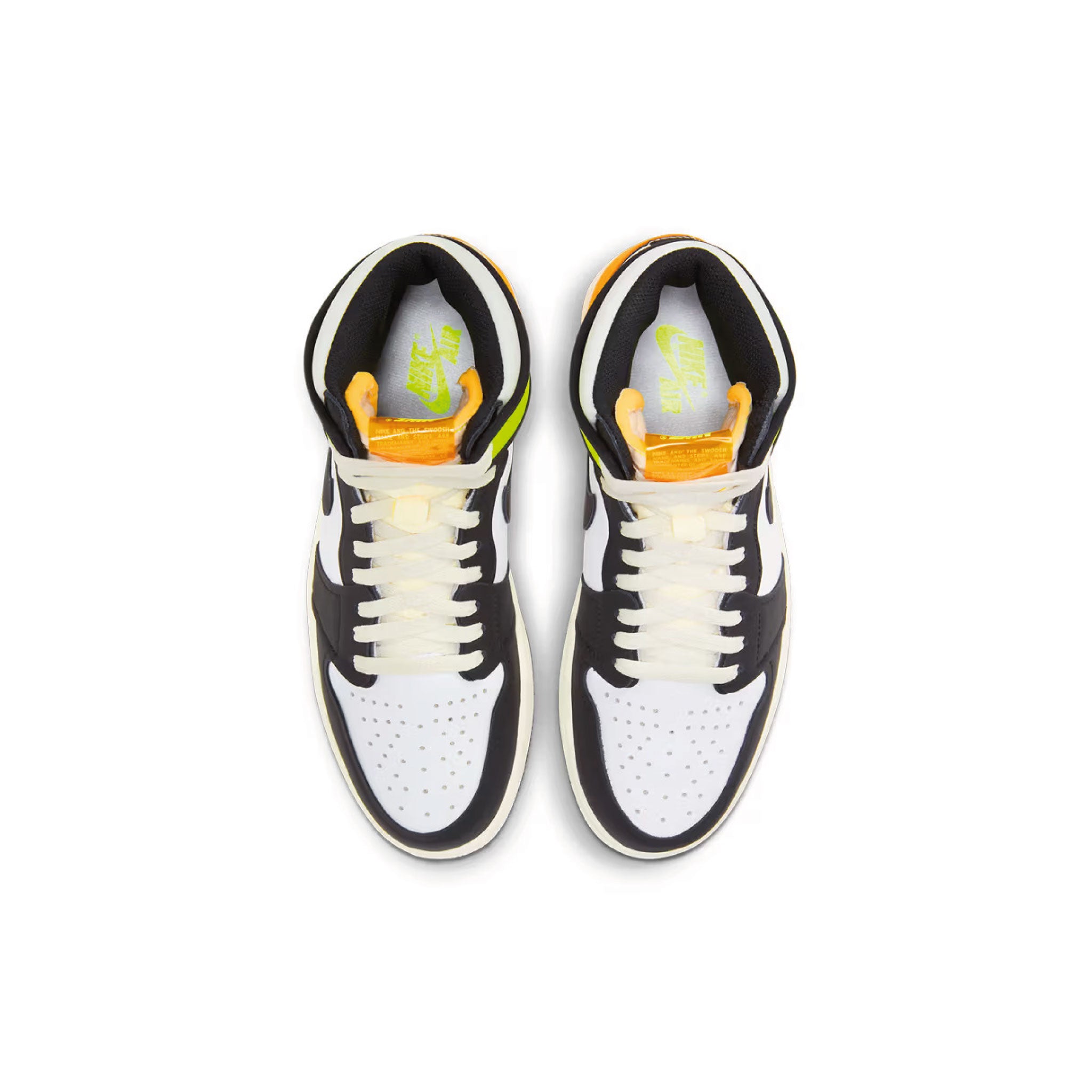 Jordan 1 Retro High White Black Volt University Gold
