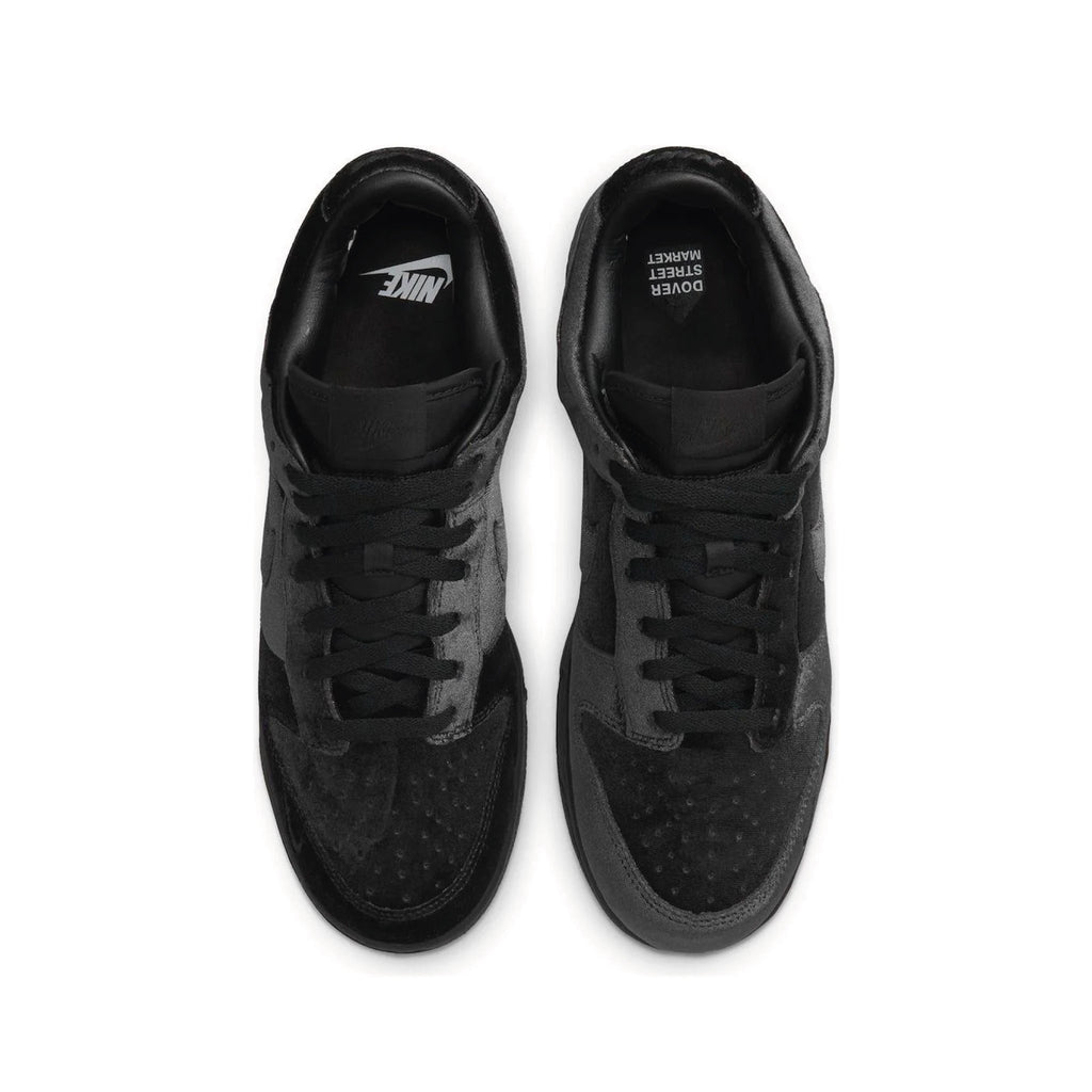 Nike Dunk Low Dover Street Market Velvet Triple Black Γυναικεία Αθλητικά Παπούτσια