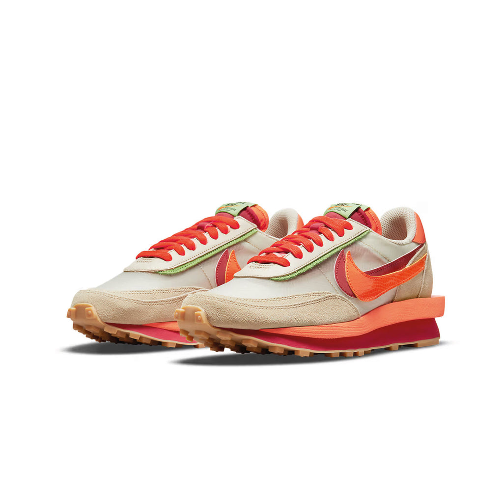 Nike LD Waffle x Sacai x CLOT Kiss of Death Net Orange Blaze