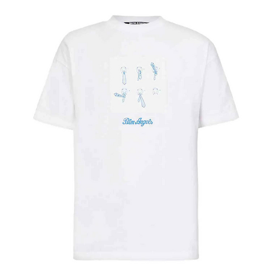 Palm Angels Un-Tie White Tee