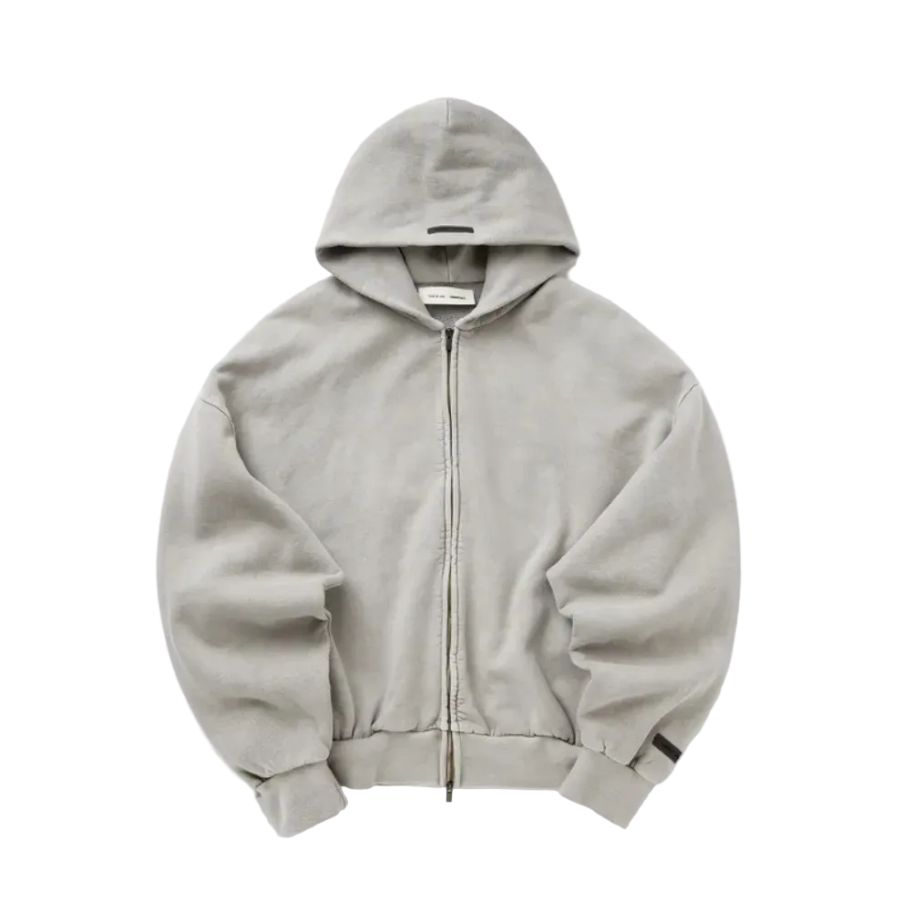Fear of God Essentials Μαύρο Φούτερ με Φερμουάρ