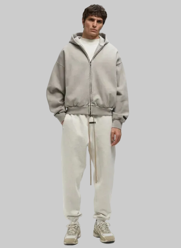 Fear of God Essentials Μαύρο Φούτερ με Φερμουάρ
