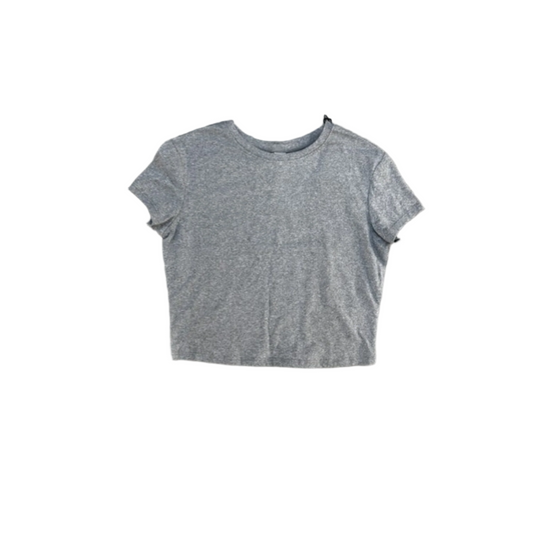 Alo alosoft crop finesse short sleeve grey