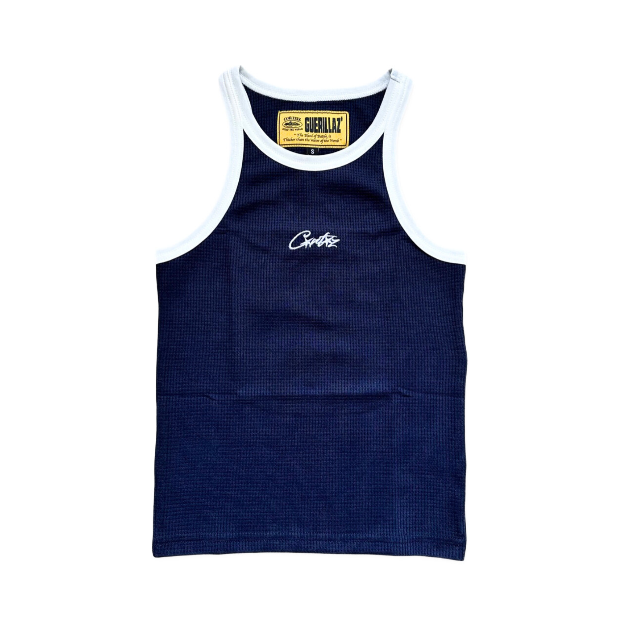 Corteiz Womens Allstarz Contrast Tank Top 'Navy'