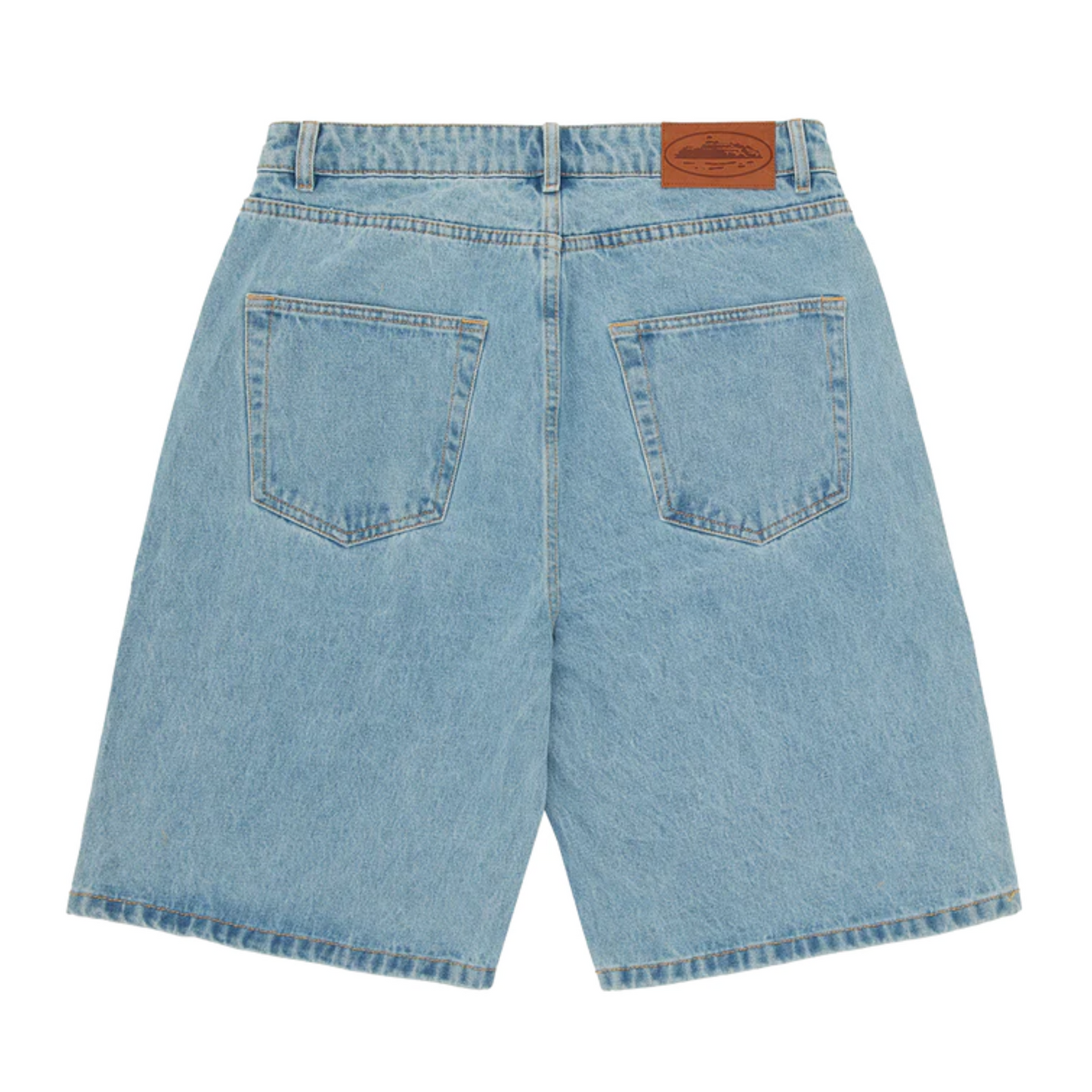 Corteiz Alcatraz Baggy Denim Shorts [STONEWASH]