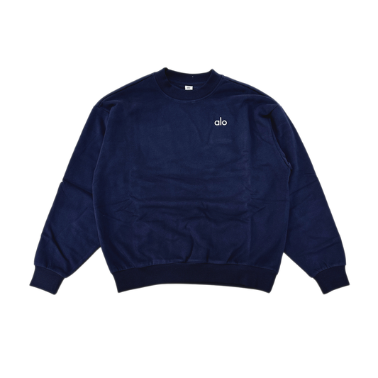 Alo Accolade Crew Neck Pullover Navy