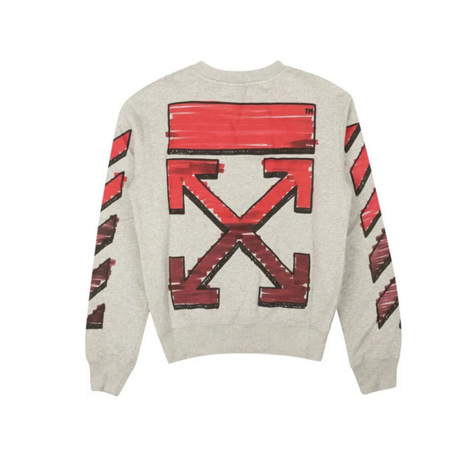 Off-White Marker Arrows Crewneck 'Grey'