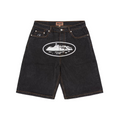Corteiz Alcatraz Denim Shorts Washed Black