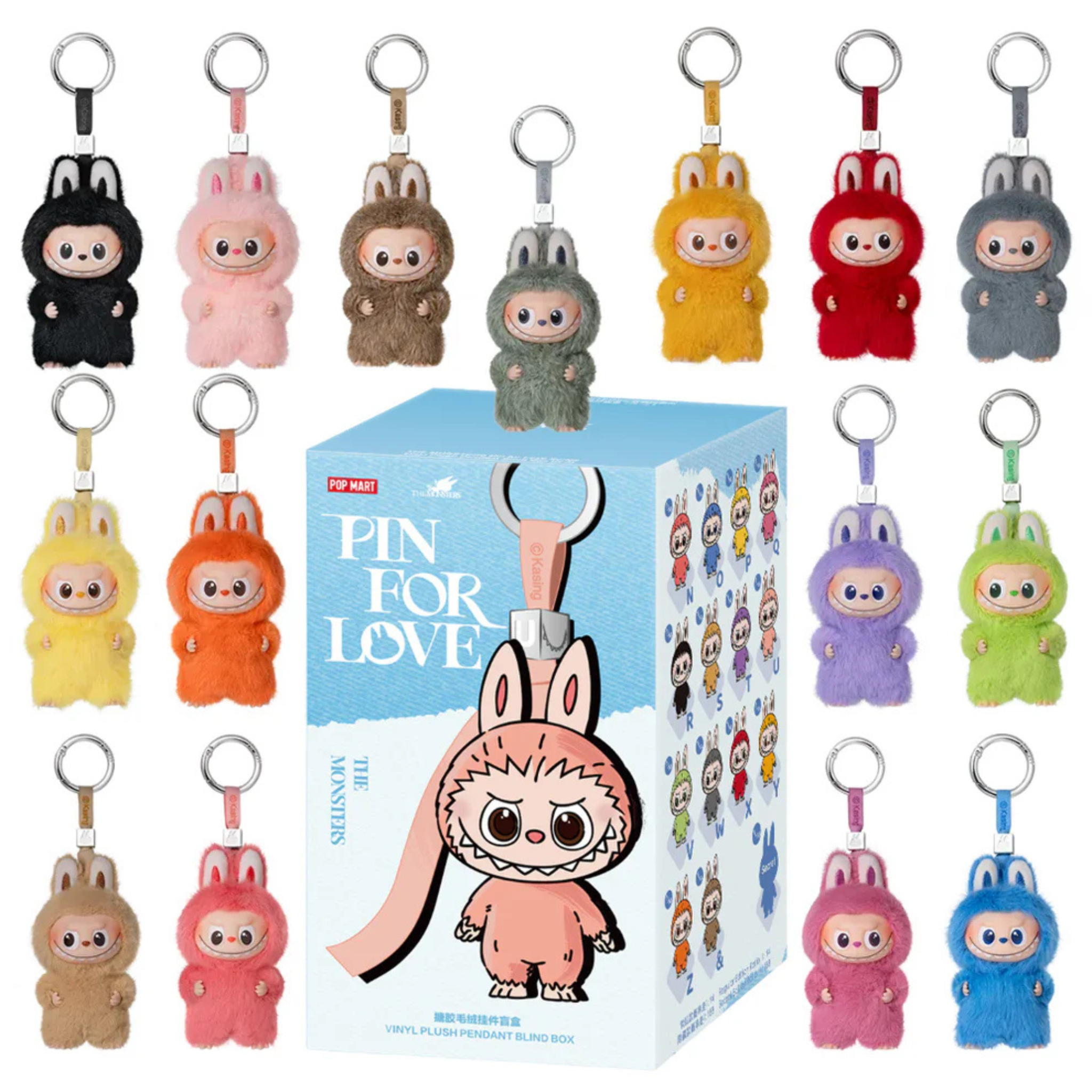 Pop Mart Labubu The Monsters Pin for Love Series Vinyl Plush Pendant (N-Z) Single Blind Box