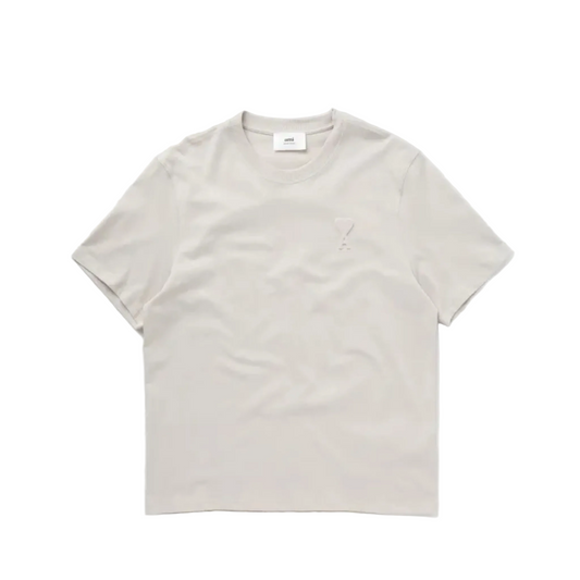 Ami De Coeur Embossed Logo T-Shirt Beige