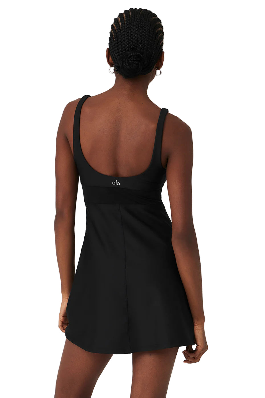 Alo Airlift Double Trouble Tennis Dress Black
