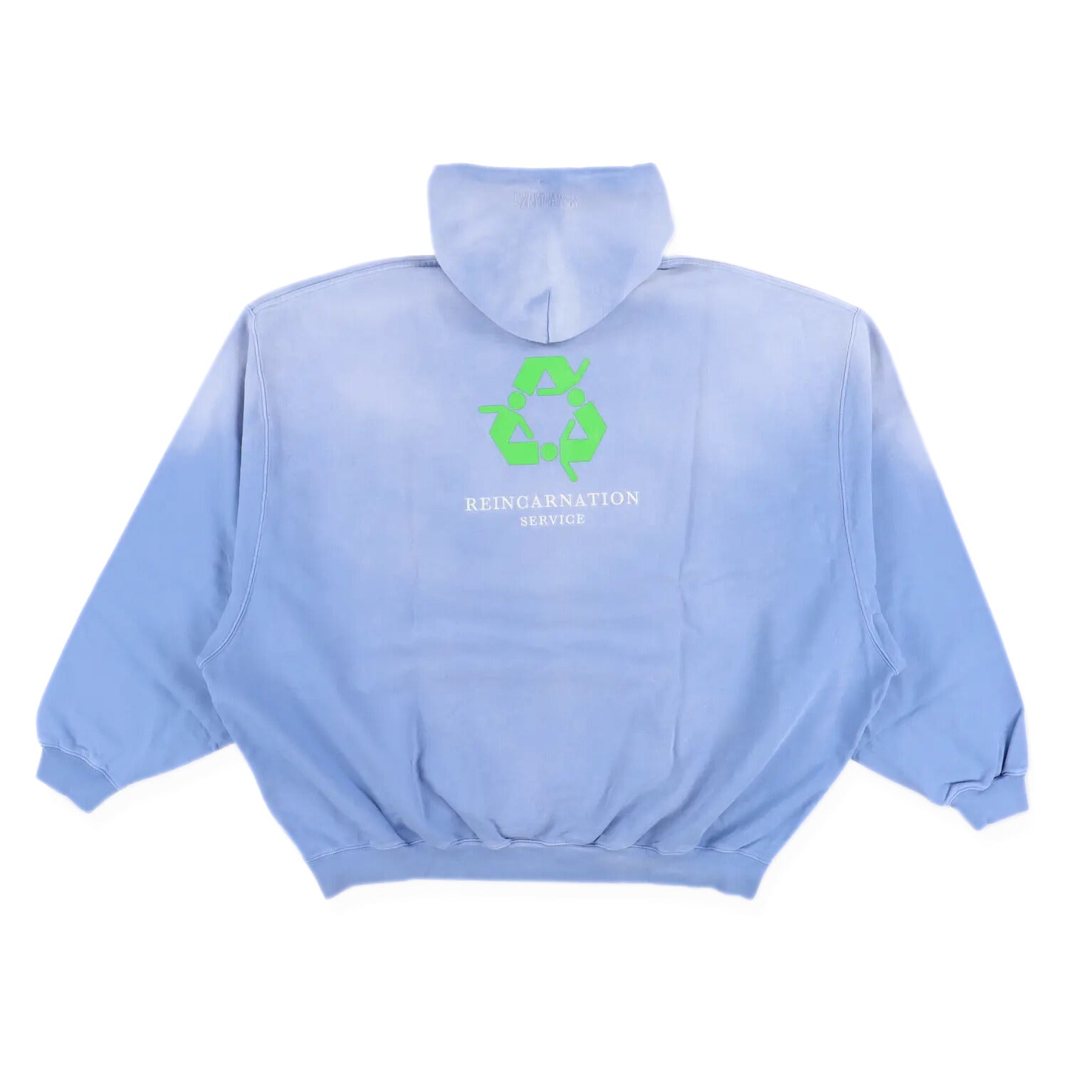 VETEMENTS Washed Blue Not Doing Shit Today Oversized Hoodie