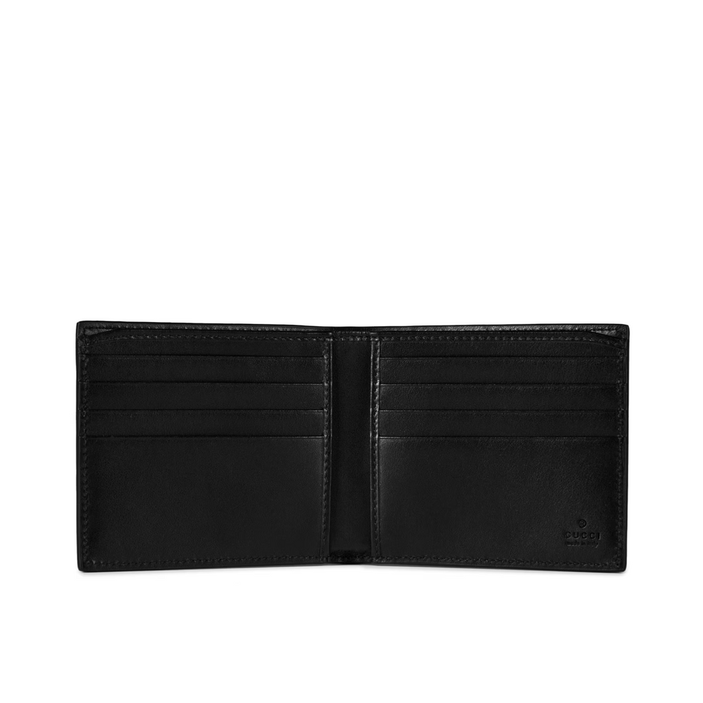 Gucci Maxi GG Bifold Wallet Dark Grey and Black