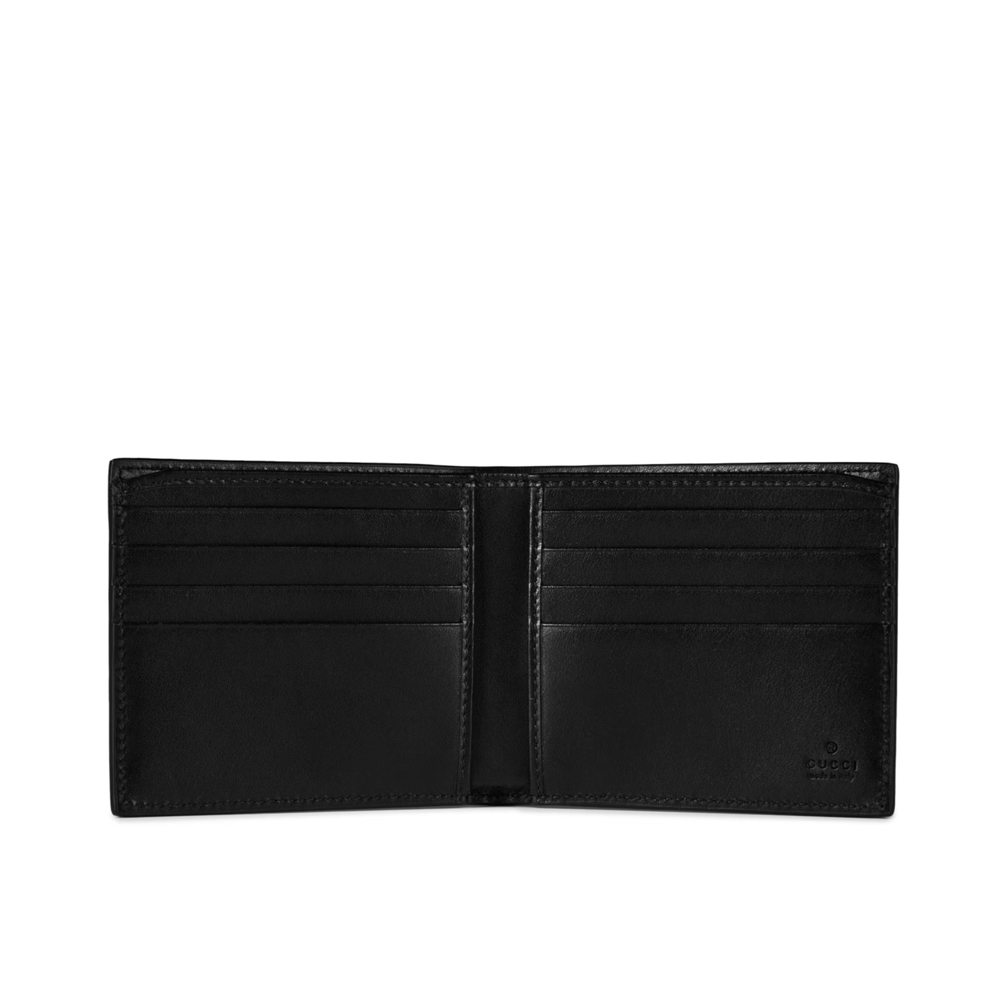Gucci Maxi GG Bifold Wallet Dark Grey and Black