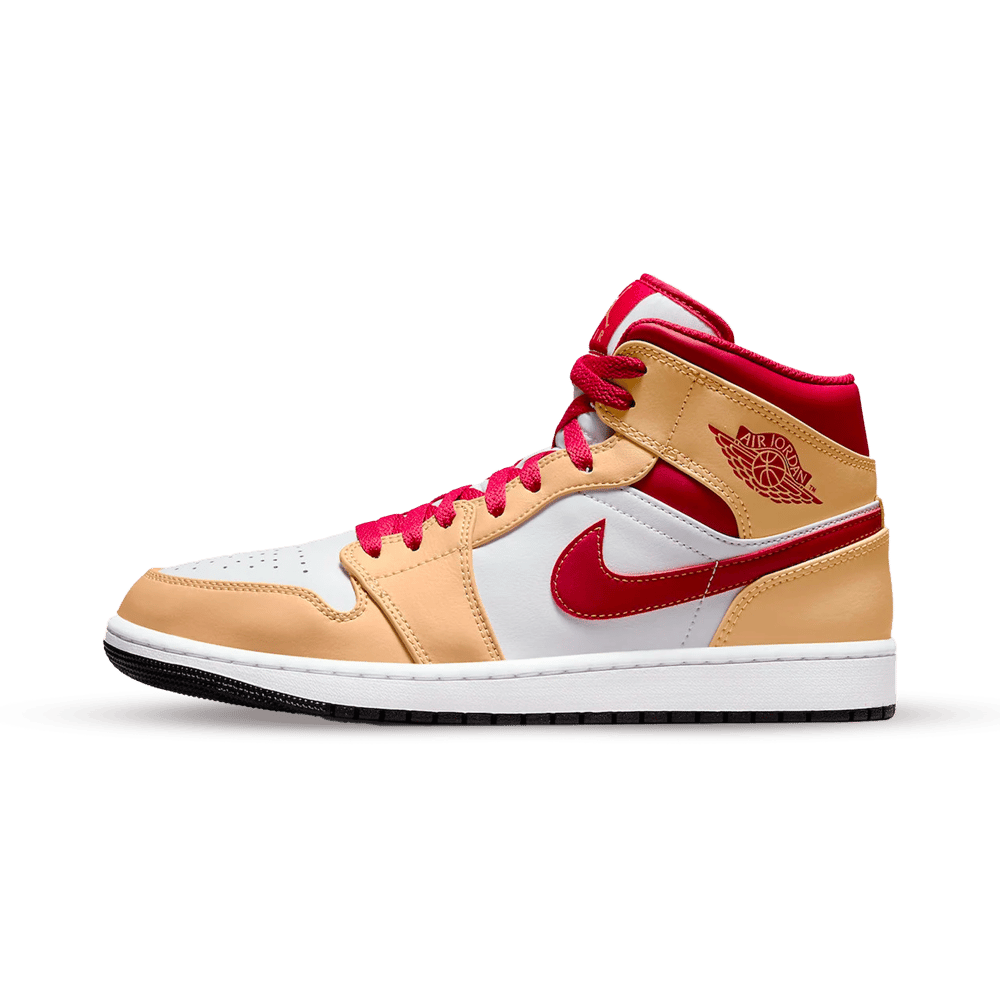 Air Jordan 1 Mid Beige White Red