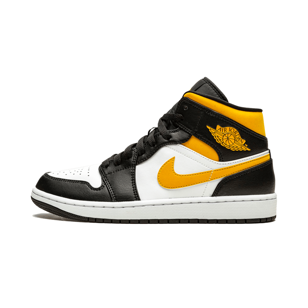 Air Jordan 1 Mid White Pollen Black